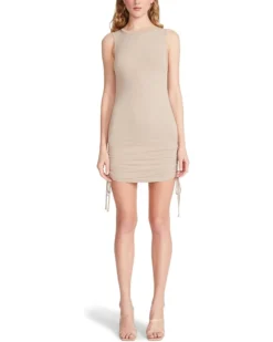 Steve Madden Smokeshow Sleeveless Adjustable Rib Knit Mini Dress